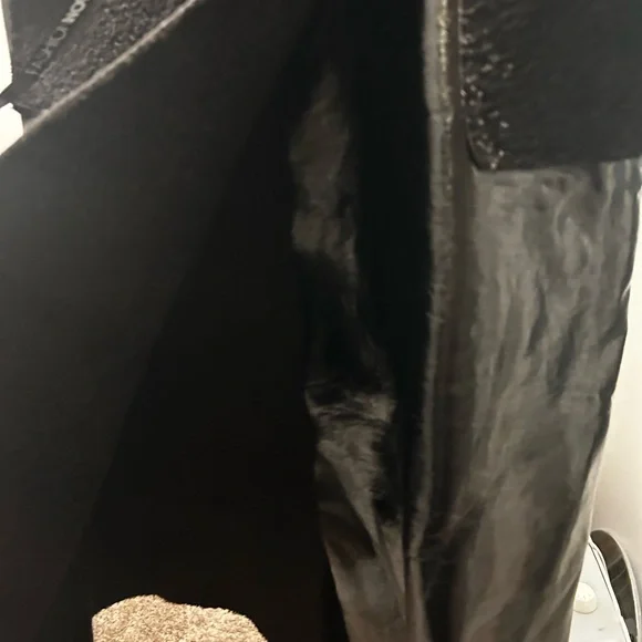 Fashion Nova Shiny Black Trench Coat - Picture 4 of 5